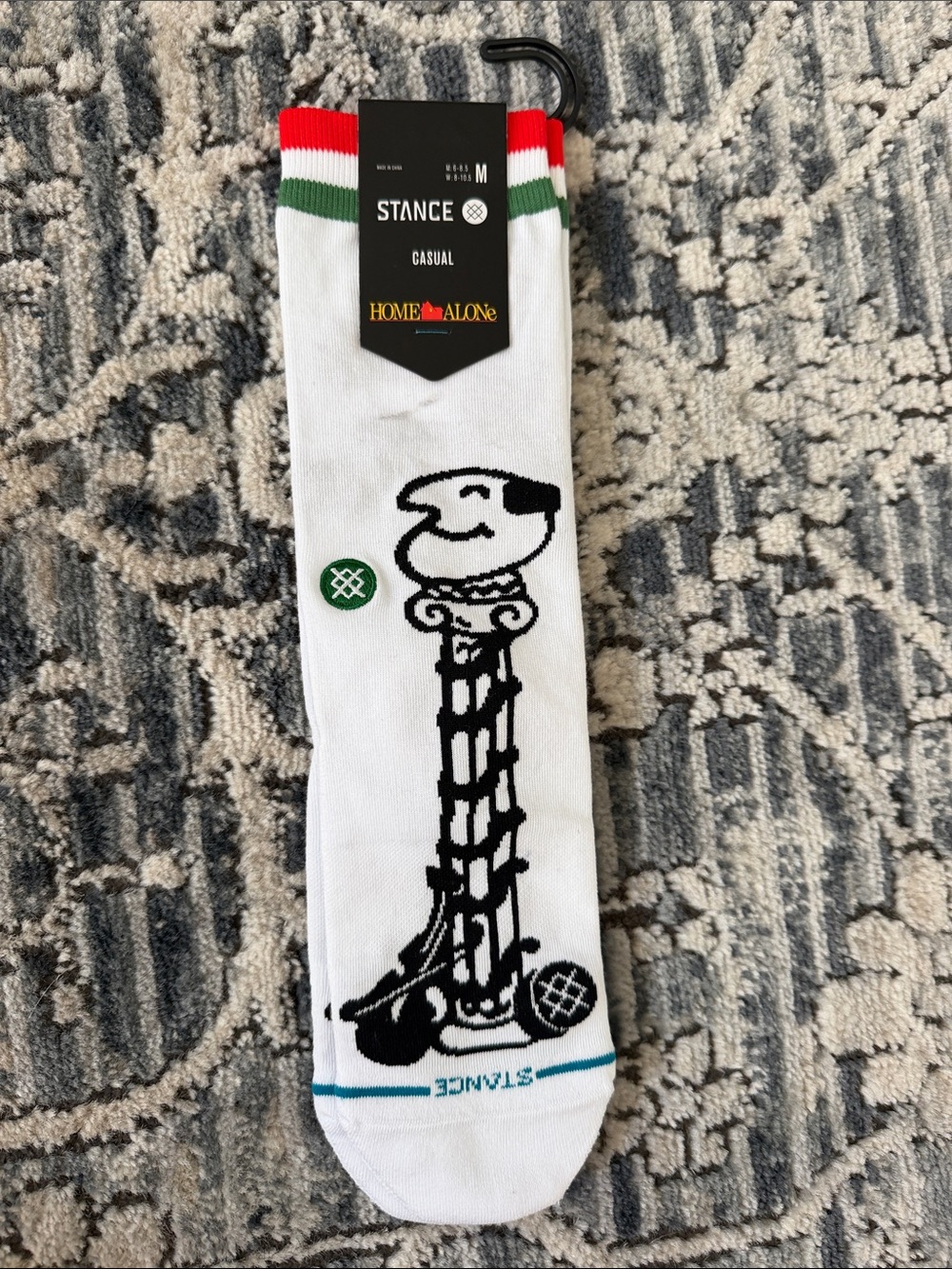 Stance White Crew Socks- Home Alone Edition